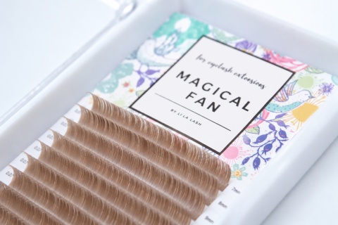 Rzęsy Magical Fan Latte Brown - skręt C+