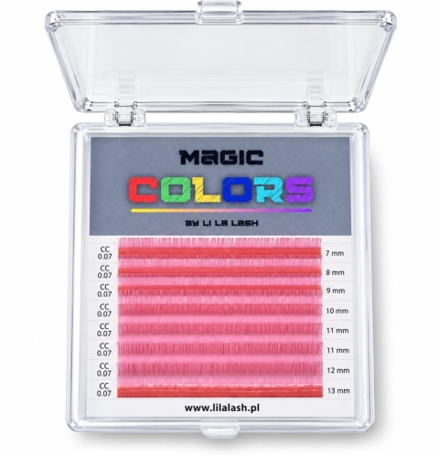 Rzęsy kolorowe Magic Colors - jasny róż C+
