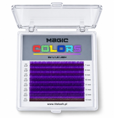 Rzęsy kolorowe Magic Colors - fioletowy C+