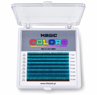 Rzęsy kolorowe Magic Colors - morski C+
