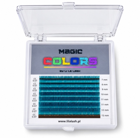 Rzęsy kolorowe Magic Colors - morski C+
