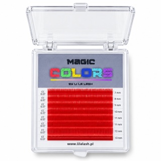 Rzęsy kolorowe Magic Colors - czerwony C+
