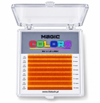 Rzęsy kolorowe Magic Colors - pomarańczowy C+