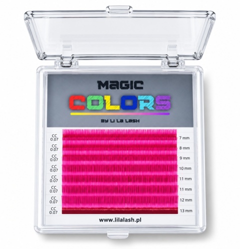 Rzęsy kolorowe Magic Colors - różowy C+
