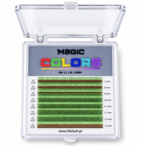 Rzęsy kolorowe Magic Colors - zielony C+